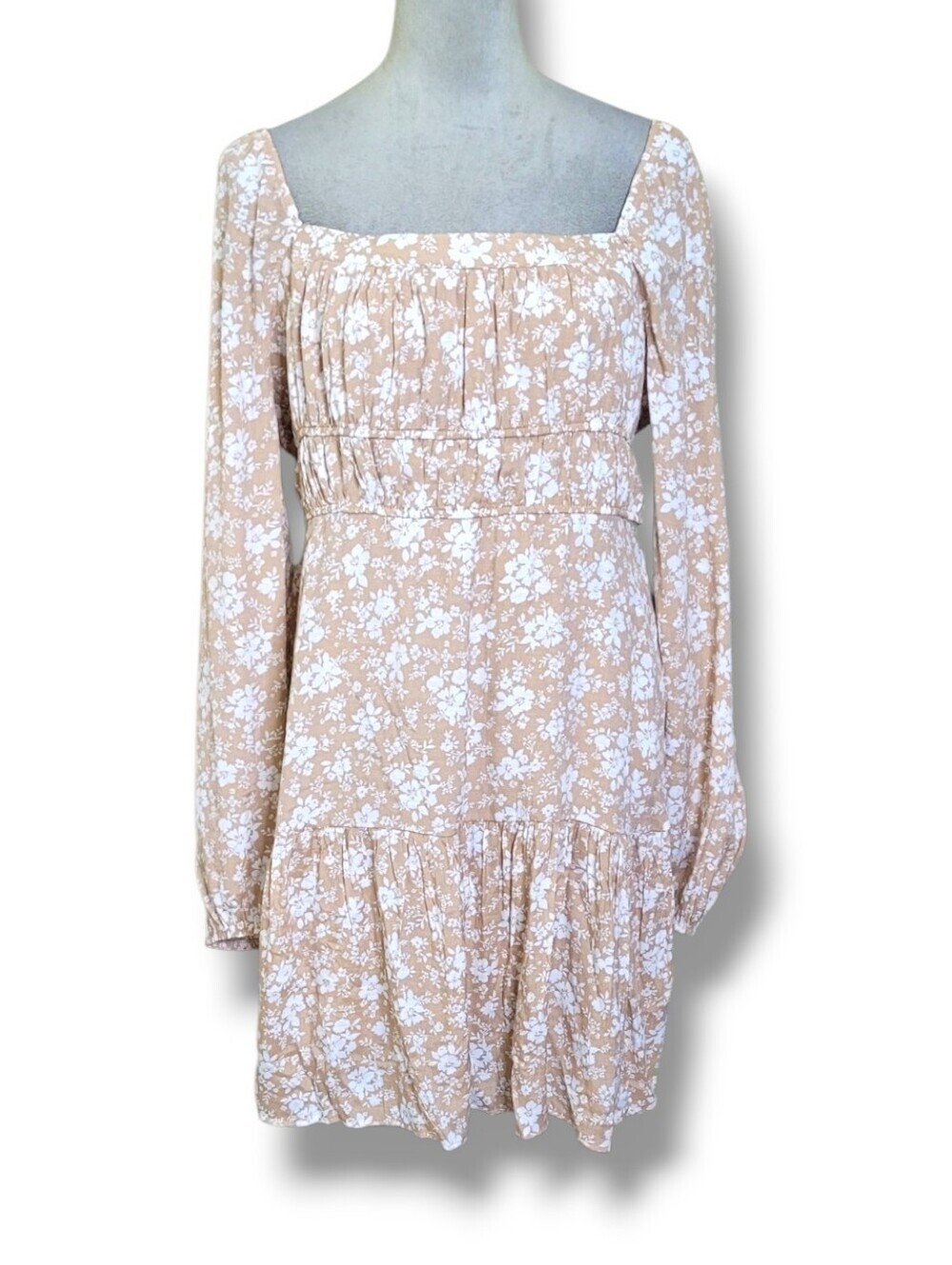 Derek Heart Floral Milkmaid Mini Dress